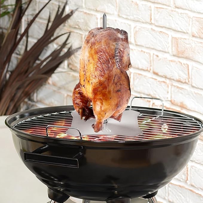 Onlyfire Al Pastor Skewer for Grill, 304 Stainless Steel Brazilian Vertical Spit Stand with 2 Removable Spikes (9" /11.5") for Oven, BBQ, Shawarma Rotisserie for Tacos Al Pastor, Gyros and Kebabs