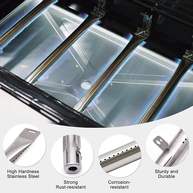 Replacement Parts for Backyard Grill BY14-101-001-04 GBC1460W BY13-101-001-13 BY12-084-029-98 GBC1255W, Dynaglo DGF510SSP DGF510SSP-D, 5-Pack Grill Heat Tents, Burner Tubes, Grill Ignitors