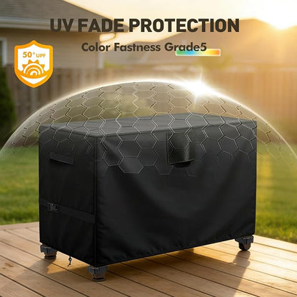 Outdoor Prep Table Cover 48 x 24 x 35in, Compatible with Grill Cart | UPF50+ Outdoor grill cart cover, 600D waterproof patio table cover for stainless steel metal grill table,outdoor dining table