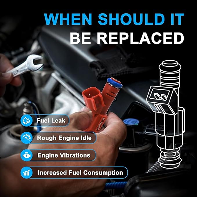 HiSport Fuel Injector 0280156161 6PCS Compatible with Jeep 4.0L 1999-2004 I6 Upgrade 12 Hole 22LB Injectors