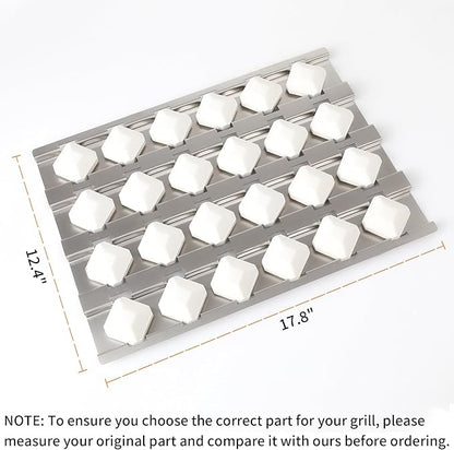 Briquette Tray for Alfresco ALX2 ALX2-30 ALX2-42 ALX2-56 Grill Replacement Parts for Alfresco LX2 ALXE ALXE-30 ALXE-42 ALXE-56 Heat Plate Flame Tamer with 24 Ceramic Briquettes