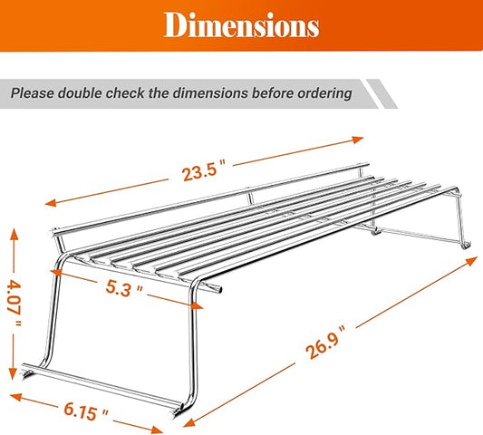 Uniflasy Stainless Steel Warming Rack for Weber Genesis 300 Series Gas Grill(2007-2016), for Genesis E310, E320, E330, S310, S320, S330, Replaces for Weber 65054, 81323, 62749