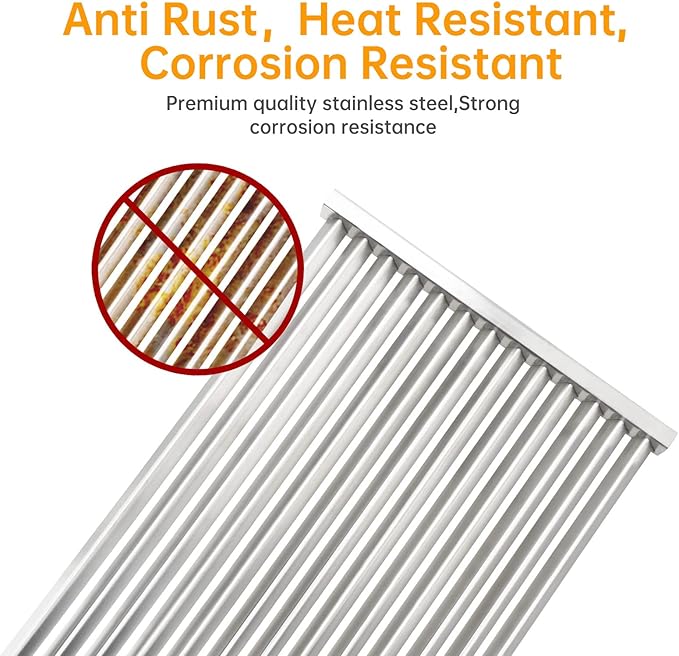 17.5 Inch Stainless Steel Cooking Grid Grates for Weber Spirit 300 II Series Spirit E/S 310 320 330 SP-320 700 Genesis 1000-3500 Genesis Gold Silver Platinum B/C Gas Grill Model，2 Pack Replace Part