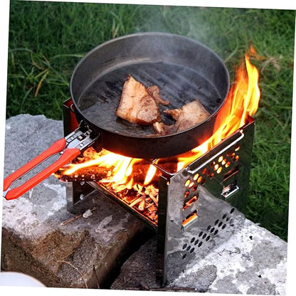 Mini Firewood Burner Tool Compact Bbq Stove for Garden Camping Hiking Charcoal Grill Folding Design