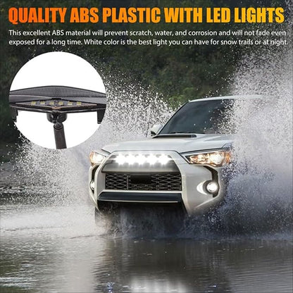 4pcs LED Grill Lights for 2014-2021 Toyota 4Runner TRD Pro Grille, Including SR5, TRD off-road, Limited, TRO Pro Models Raptor Style LED Light (White light with black housing)