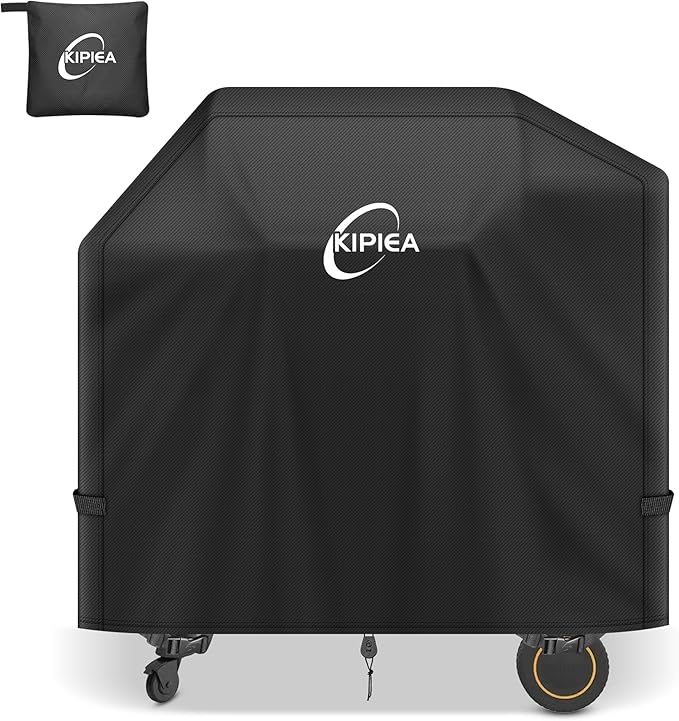 Kipiea Heavy Duty Grill Cover for Traeger Timberline 850, 600D Oxford Fabric Wood Pellet Smoker Covers Waterproof & Windproof, Pellet BBQ Grill Cover for Outside Anti-UV, No Tear, No Fading