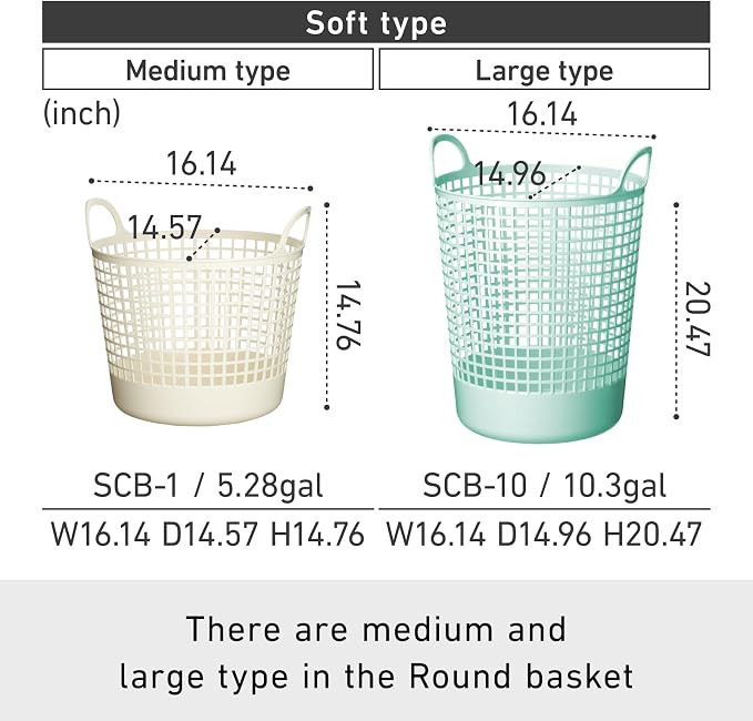 Like-it│SCB-10│Stylish and versatile basket. Sturdy yet flexible texture.|Daily use inside or outside of the home. Pool & beach, picnic, or camping.|16.14" × 14.96" × 20.47"|Mint Blue|10.30 gal