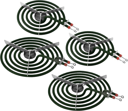Stove Element Replacement for Amana Whirlpool Kenmore Electric Range Burner-MP22YA Electric Range Burner Element Set Includes 2Pcs 8-Inch MP21YA & 2Pc6-Inch MP15YA