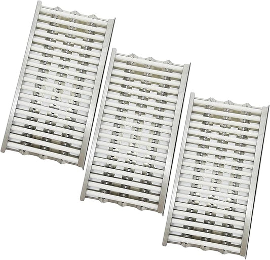 Complete Set of Radiant Trays 3Pack Heat Plate Ceramic Rods Complete Replacement parts for DCS 27" 36" 48" Series 36EBQAR, 48DBQR, BGA36-BQARL Gas Grills Heat shield Deflector 18-5/8" x 9-7/8"
