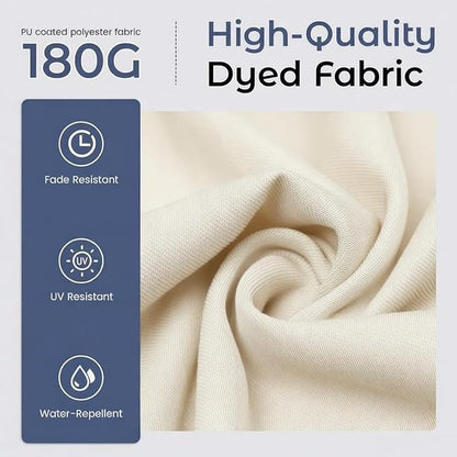 15ft Patio Umbrella Replacement Canopy for 12 Ribs, Large Outdoor Umbrella Top Cover Only,Double-Sided Fabric for Market Umbrellas, Sombrillas de Patio Repuesto (Frame NOT Included),beige