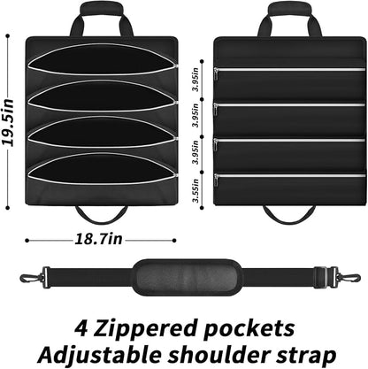 Grill Tool Accessory Storage Bag Roll Up, BBQ Tools Carry Orangizer Case for Grilling Utensil, Large Oxford Cloth Griddle Classifiable Holder for Outdoor Camping Barbecue Hiking Picnic Trip(Box Only)