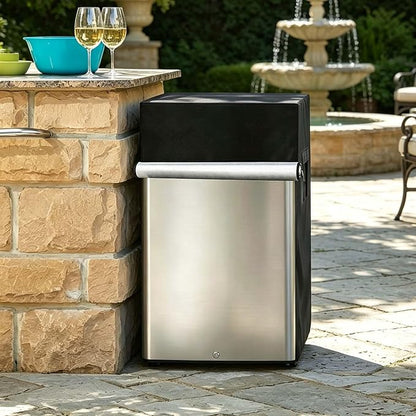 Bitubi Outdoor Refrigerator Cover,Mini Freezer Cover – Waterproof, Dustproof, Sun-Proof, 22" W x 23" D x 34" H. Suitable for most Compact Mini Freezer/Upright Freezer on market (Black)