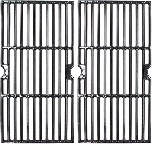 Hongso 18 3/16" x 9 1/4" Porcelain-Enameled Grill Grates 463675517 for CharBroil Signature 2 Burners, 4 Burners 463277017 463245017 Models, Cooking Grids G470-0002-W1, 2 Packs