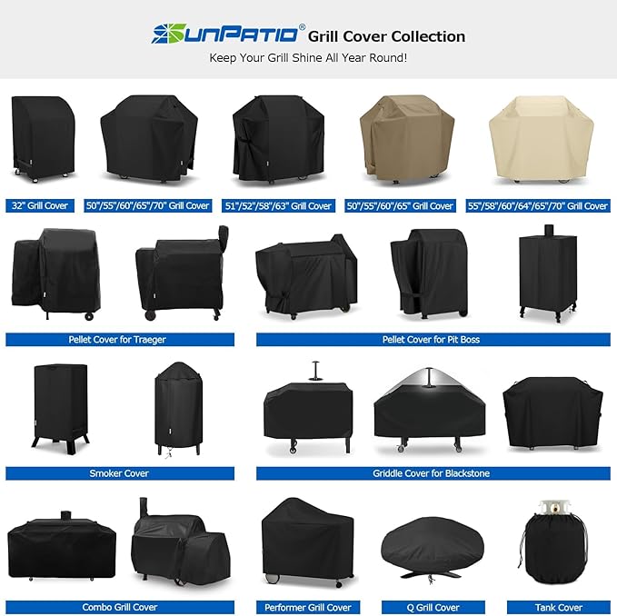 SunPatio Outdoor Waterproof Grill Cover Compatible for Weber 22 Inch Performer Premium Deluxe, RecTeq, Char-Griller Grills, Compared to Weber 7152, Heavy Duty Weather Resistant Charcoal BBQ Cover
