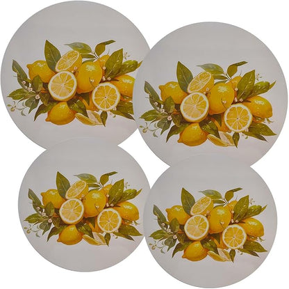 Ritadeshop Burner Covers for Electric Stove (Yellow Lemon, Round D8/10‘’)