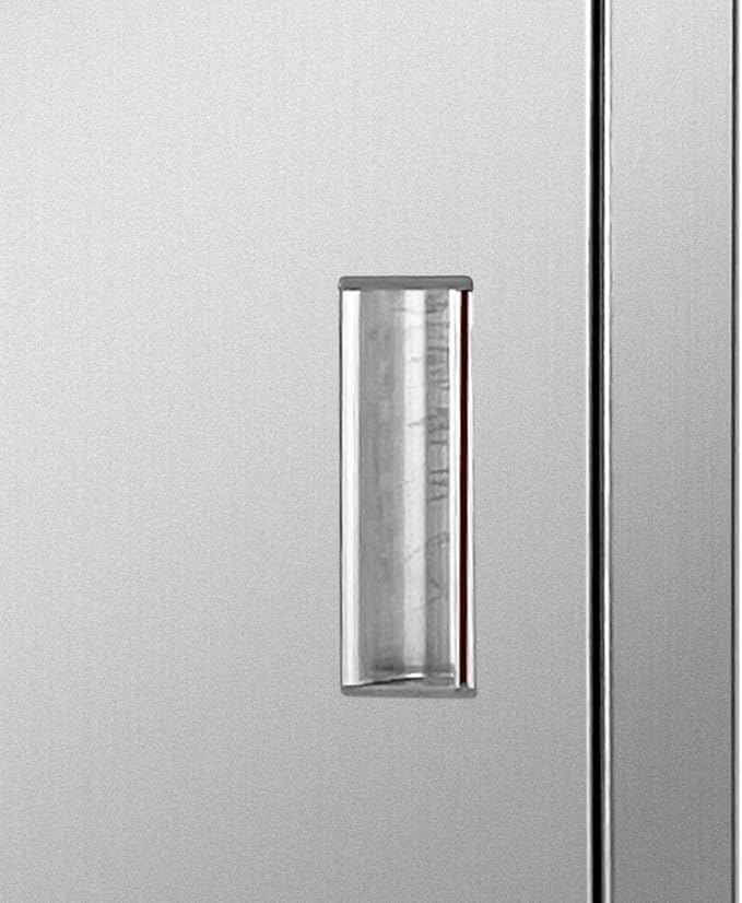 Outdoor Kitchen Door 16" W x 22" H Stainless Steel BBQ Single Access Door Flush Mount Vertical Wall Doors with Handle Suitable for Grilling Station Outside Cabinet Outdoor Kitchen