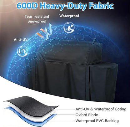 600D Pellet Grill Cover for Camp Chef Woodwind Pro WiFi 36, Easy-Check Fit Accessory for Outdoor Cooking or Use