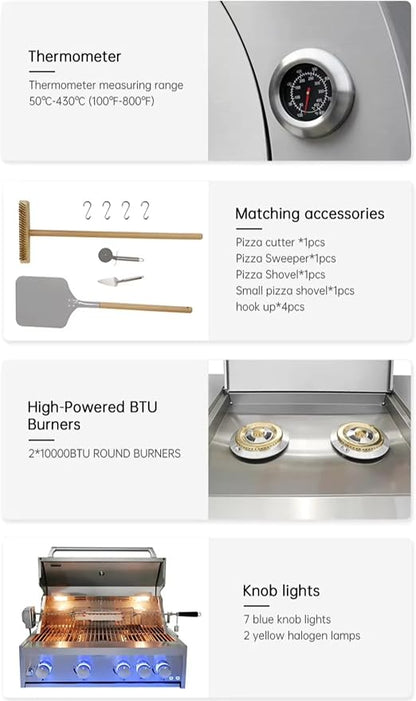 Outdoor Kitchen Pod for Patio Living Space | Modular Grill Island with Sink, Gas Burner, Fridge, Drawers & Pergola – Ideal for House Home Entertainment & Summer Party