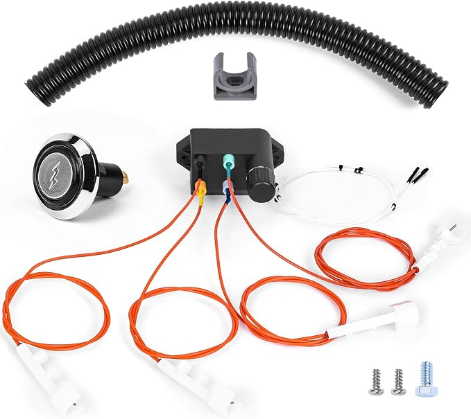 Uniflasy 66355 4-Outlet Grill Igniter Compatible with Weber Genesis II | Push-button kit for 410/210 models 2017+, fits E-410, SE-410, LX410 & E-210