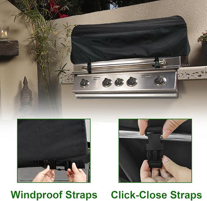 Built-in Grill Cover 37" Fits for Weber Summit Gas Grill S-460,Spire 30",Blaze 32",Hygrill 32",Bull 4 Burner,Brand-Man 30",Most 32"-37" Built in Grill,Island BBQ Grill Top Cover