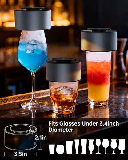 Electric Whiskey Smoker Kit, Rechargeable Bourbon Smoker Kit with 6 Flavors of Natural Wood Chips, Drink Smoker Infuser Kit Cocktail Idea Christmas Birthday Gifts for Men Husband Dad Him