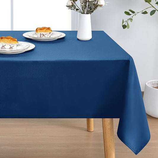 DWCN Rectangle Tablecloth - 54 x 80 Inch - Waterproof Stain and Wrinkle Resistant Washable Table Cloth, Decorative Fabric Table Cover for Kitchen Dining Room Party and Outdoor Use, Royal Blue