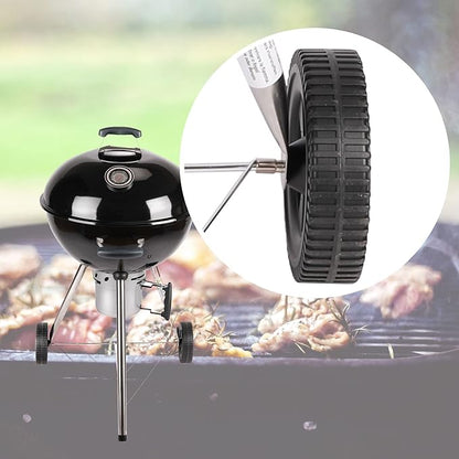 Amig - Fireplus Portable Charcoal or Firewood Barbecue | Round Barbecue with Lid and Wheels | Ventilation System and Ash Deposit | Steel Grill | 68.8 x 64 x 100 cm