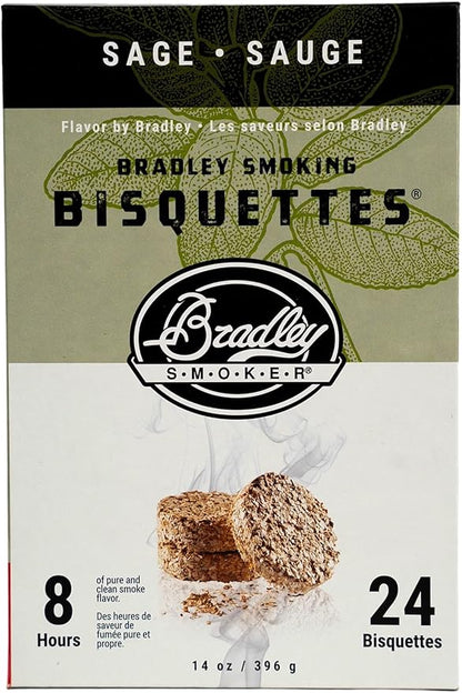 Bradley Smoker BTSG24 Sage & Maple Flavor Banquettes (24 Pack), Brown