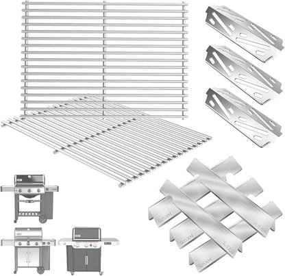 GS4 Genesis II Grill Parts for Weber 3 Burner Genesis 2 GS4 Replacement Genesis II/II LX 300 SER, Genesis 300 (2022 YRS) Accessories for Weber Flavorizer Bars 66032, Grates 66802, Heat Deflector 66040