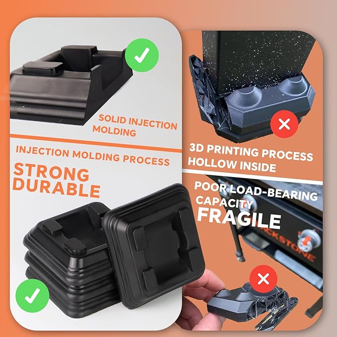 RELIY 8Pcs 1/4" Griddle Leveling Shims Kit for Blackstone Griddle, Stackable Plastic shims for Leveling Kit, Grill Accessories,Easy Levelling, Keep Flat Top Grill in Level & Stable