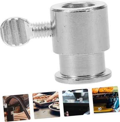 3pcs Accessories Reusable Spit Stops Rotisserie Bushing Grilling Rod Stopper Kit Stainless Grilling Rod Bolt Replacement Spit Camp Grill Barbecue Iron Plated with Chromium Silver