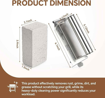 XUDAKAIXIN Grill Cleaning Bricks with Handle, Pumice Griddle Cleaning Stone Removing Stains for Grill,Plattop Griddle,Sink,Cookwares,Floor,Countertop(3-Pack with Handle)