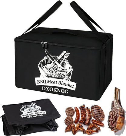 BBQ Insulated Food Bag - 5-Layer Thermal Cooler/Warmer for Grilling, Picnics | Collapsible, Waterproof, Large Capacity (Fits Roasts, Burgers & More)