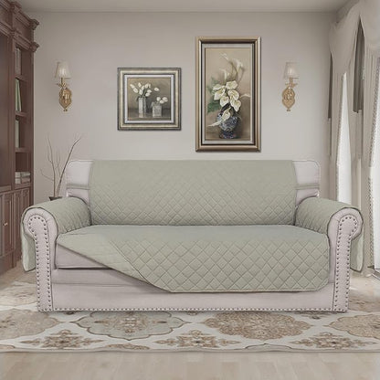 Easy-Going Reversible Couch Cover, 2 Cushion Sofa, Beige/Beige | Oversized Loveseat Slipcover For Dogs, Water Resistant Mat, Living Room, Non-Slip Sofa Cover, Pet Friendly
