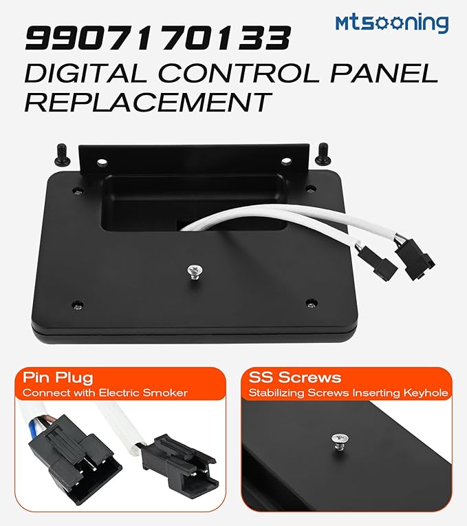 9907170133 Digital Control Panel LED Display Replacement for Masterbuilt MB21071218, MB21072319, MB21072719 Other Models Digital Electric Smoker Grill Models Controller