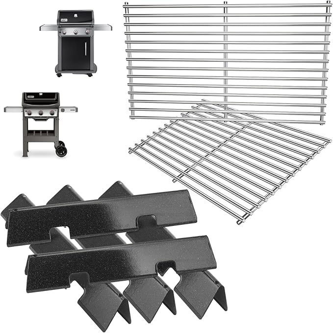 Spirit Grill Parts for Weber GS4 Spirit II/I 300 SER E310 S310 E320 S320 Accessories for Weber Spirit 2 Grill Parts Replacement for Weber Grates 7638 7856 7860,Flavorizer Bars 7636 67046 69797 3400302