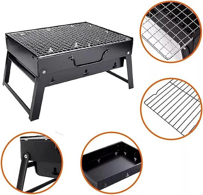 BBQ Grill Outdoor Charcoal Grills Portable Carbon Barbecue Stove for Picnic Garden Party Cooking Terrace Camping Travel Foldable Mini BBQ Grill Outdoor