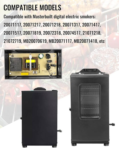 Power Circuit Board Replace 9907160013 Fit for Masterbuilt Digital Electric Smoker MB20071117, MB20070619, MB20071418, MB20071619, 20071117, 20071218