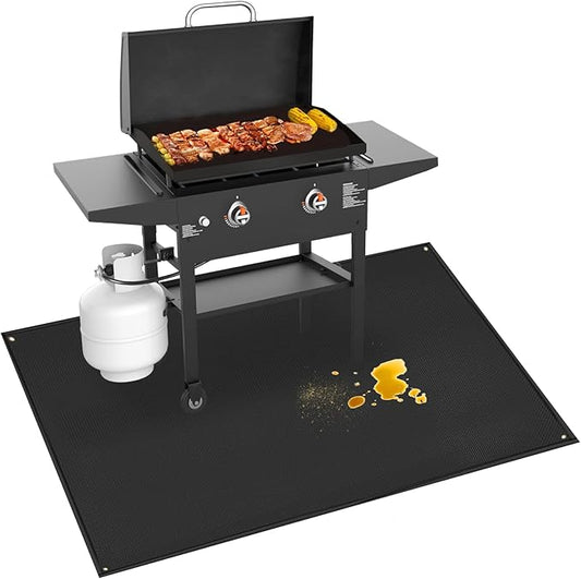 TOHONFOO 70 x 48 in Under Grill Mat Compatible with Blackstone 28in & 36in Griddle - Fireproof BBQ Mats for Grilling to Protect the Deck, Patio, Pavers - Griddle Mat Compatible with Blackstone - 1mm