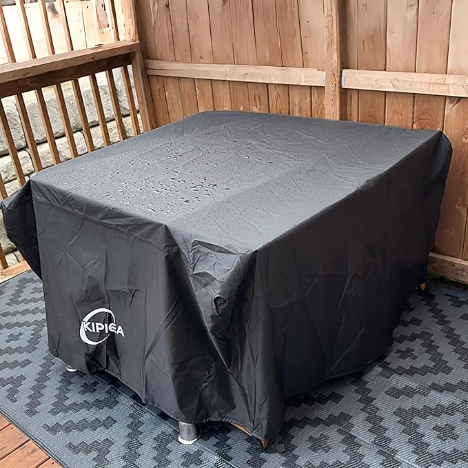 Kipiea Outdoor Furniture Covers Waterproof, 420D Heavy-Duty Patio Furniture Set Covers, No Tears Anti UV No Fading (42" L x 42" W x 28" H)