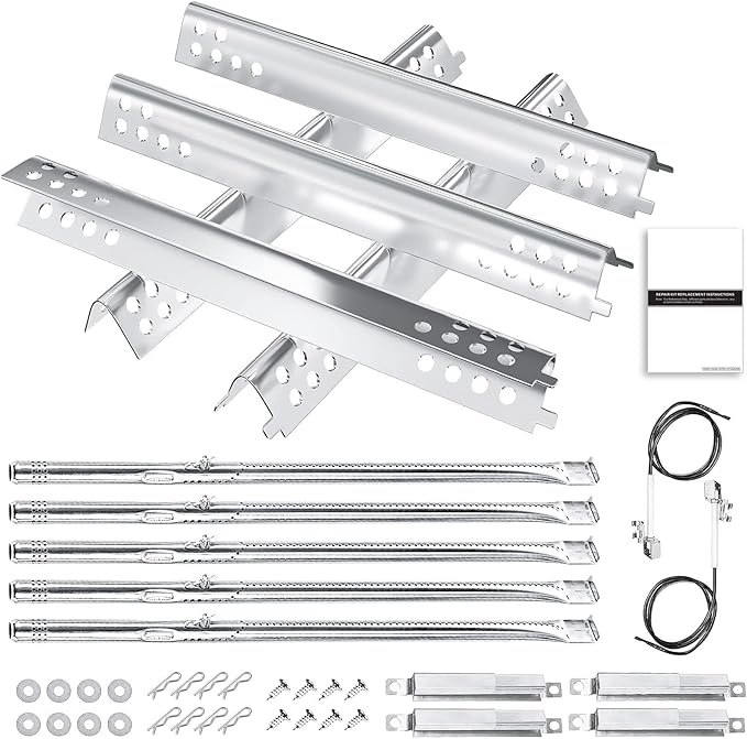 Grill Replacement Parts Kit Compatible with Char-Broil Performance 5 Burner 463347519 463347518 463243518 463275517 463373019, 475 4 Burner Gas Grill, Burners Heat Plates Crossover Tubes Igniters