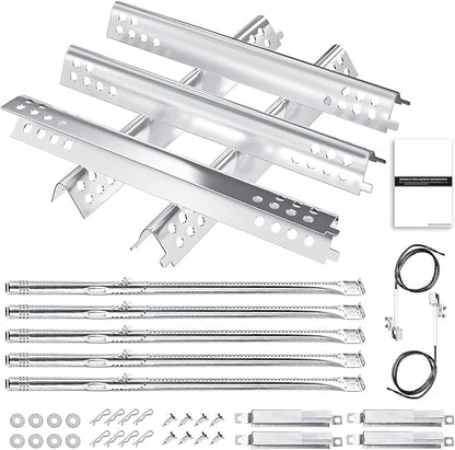 Grill Replacement Parts Kit Compatible with Char-Broil Performance 5 Burner 463347519 463347518 463243518 463275517 463373019, 475 4 Burner Gas Grill, Burners Heat Plates Crossover Tubes Igniters