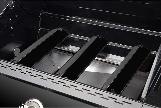 Unicook 4 Pack 15 Inch Grill Heat Plates Replacement Parts for Dyna-Glo DGF510SSP, DGF493BNP, Porcelain Grill Burner Covers, BBQ Heat Shields for Uniflame GBC1460W