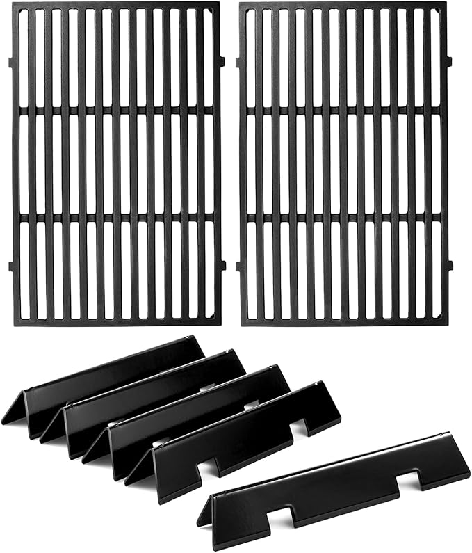 Spirit E-310 Grill Replacement Parts 7636 Flavorizer Bars 7638 Grill Grates for Weber Spirit I and Spirit II Grill Parts E-310 E-315 E-330 S-310 300 Series Parts II E310 GS4 Grill Parts Flavor Bars