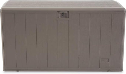 Plastic Development Group Outdoor Storage Deck Box, Soft Closure, 130 Gallon, Driftwood