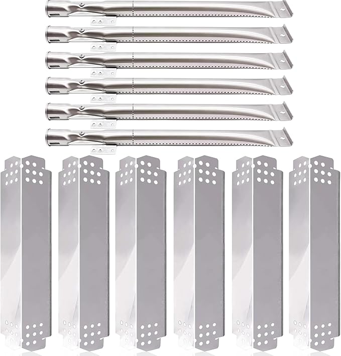 Grill Replacement Parts for Nexgrill 6 Burner 720-0898, 720-0898A, Nexgrill 5 Burner 720-0888, 720-0888N, Nexgrill 4 Burner 720-0830H, 720-0783E, 720-0830A. Grill Heat Plates Shield Tent, Burner Tubes