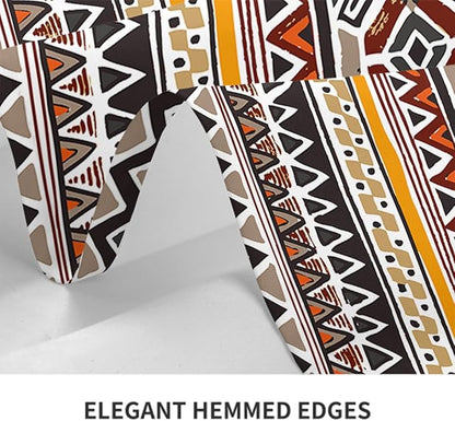 Decorative Rectangle Table Cloths Southwest Aztec Tribal Stripe Boho Brown Tablecloth Table Cover for Dining/BBQ/Picnic/Coffee Table 52 X 70 Inches, Tbcth-012, GSRY-TB-HY0418-00096