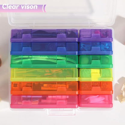 Plastic Storage Box Arts & Crafts Storage Boxes Organizers with Storage Box | Multifunctional Design,,Stackable,See Through,Versatile Organization,Space-Saving,Durable,Dust Protection
