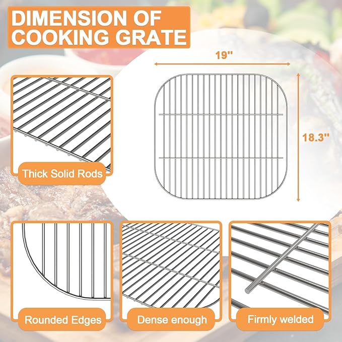 Charcoal Grill Grate for Americana Grill Replacement Parts 3000-4000 SER Grills Walk-A-Bout,1025.8.001 Cooking Grid for Americana Grill Parts Aussie Charcoal,Sizzler, Swinger & Traveler Grill Rack,1PC
