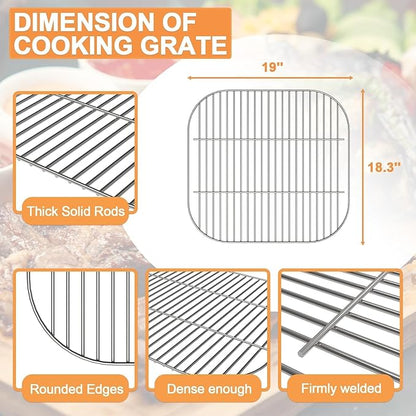 Charcoal Grill Grate for Americana Grill Replacement Parts 3000-4000 SER Grills Walk-A-Bout,1025.8.001 Cooking Grid for Americana Grill Parts Aussie Charcoal,Sizzler, Swinger & Traveler Grill Rack,1PC